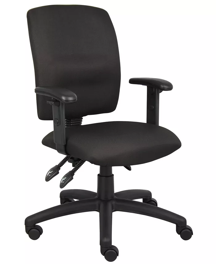 Boss Office Products Multi-Function Fabric Task Chair W  Adjustable Arms