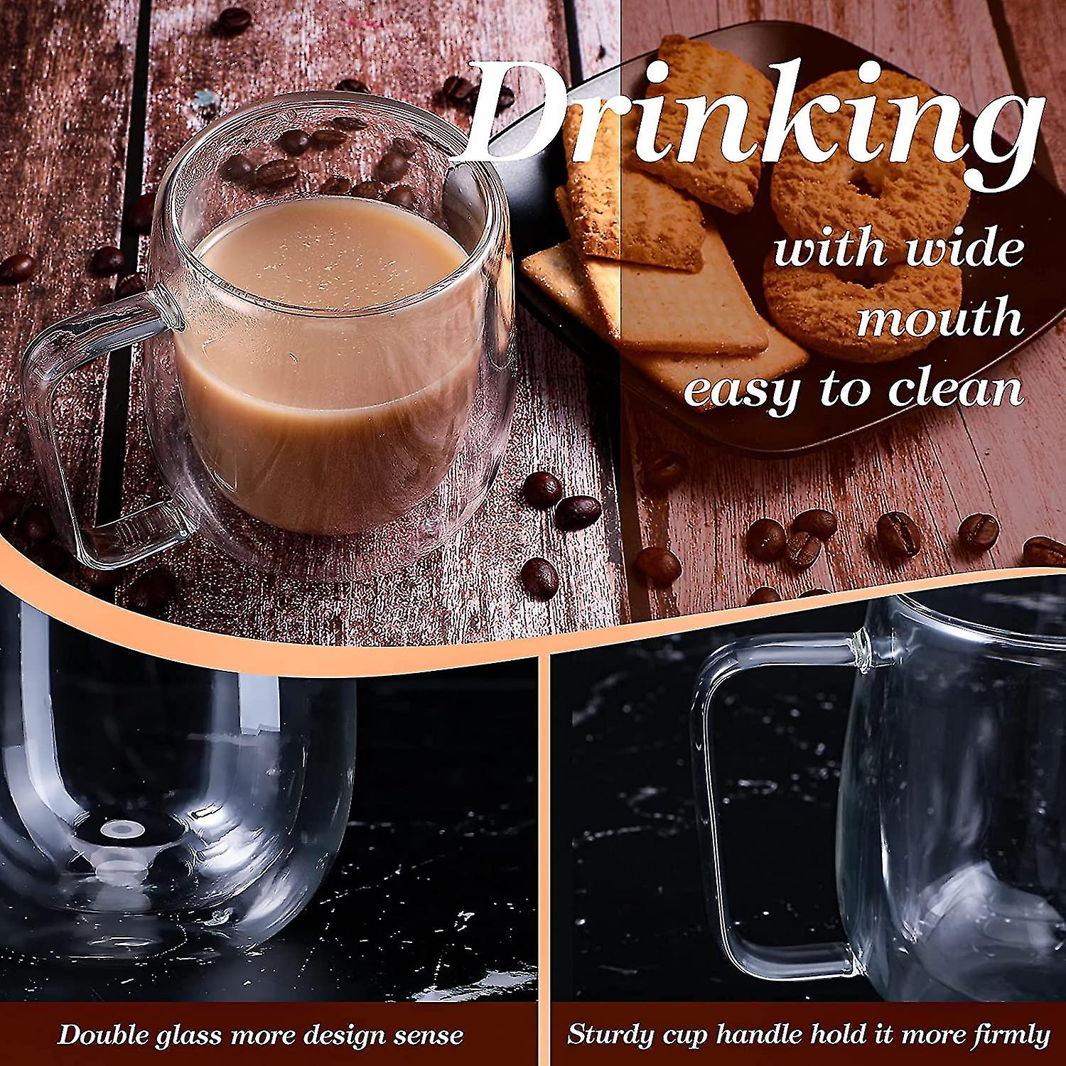 Double Insulated Heat-resistant Glass Mug Transparent Thermo Glass ， 250 Ml