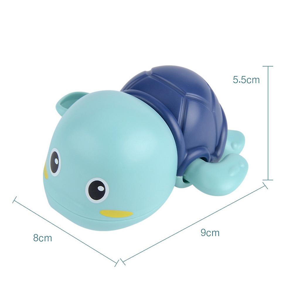 Douyin Explosion Baby Bathing Water Cool Swim Small Turtle Clockwork Animal Bathroom Play Water Children Toys Red Turtle Head Color Mixed Hair (opp Ba