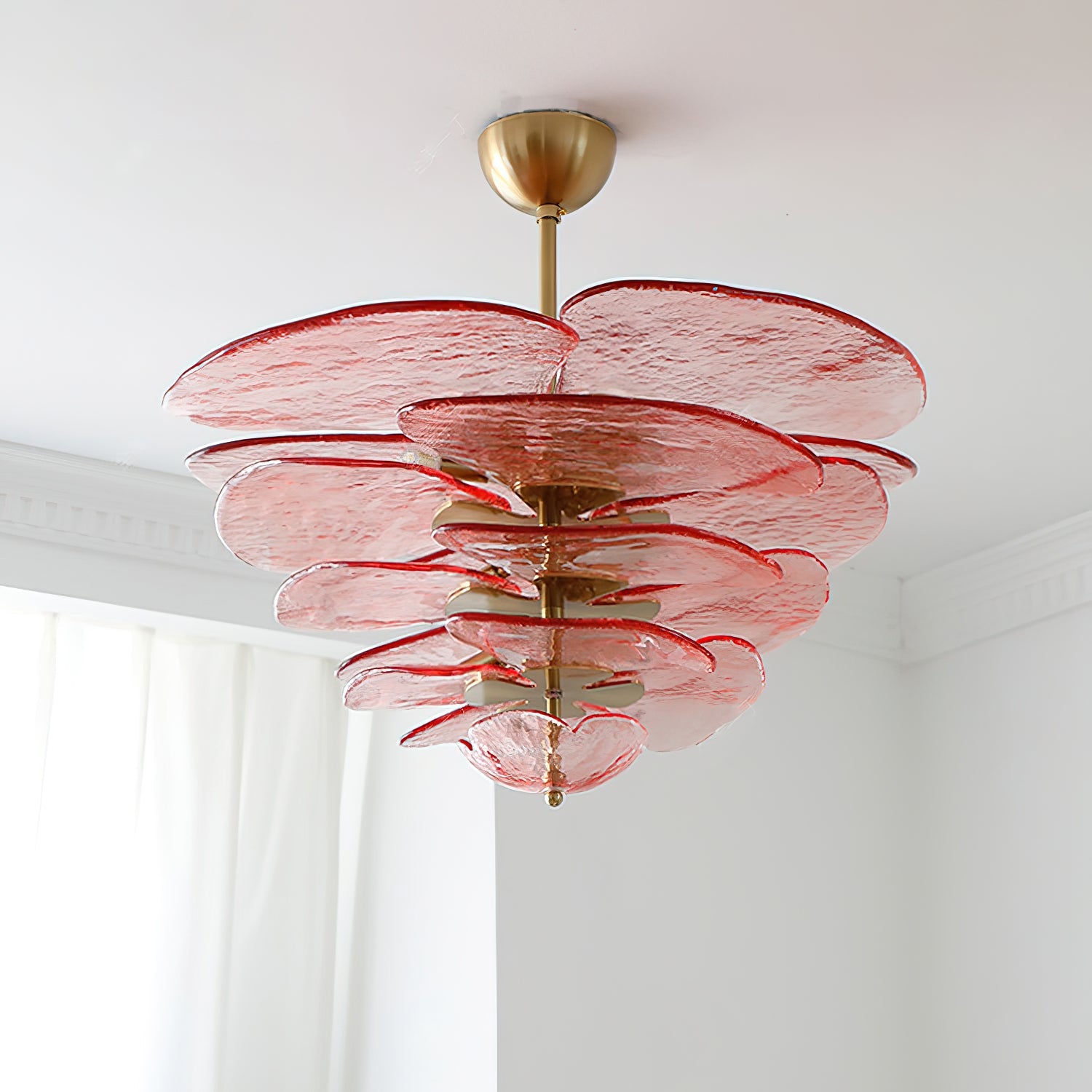 Petals Gold Murano Chandelier