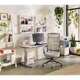 Lenzer Mesh High-Back Task Chair， Gray， BIFMA Certified