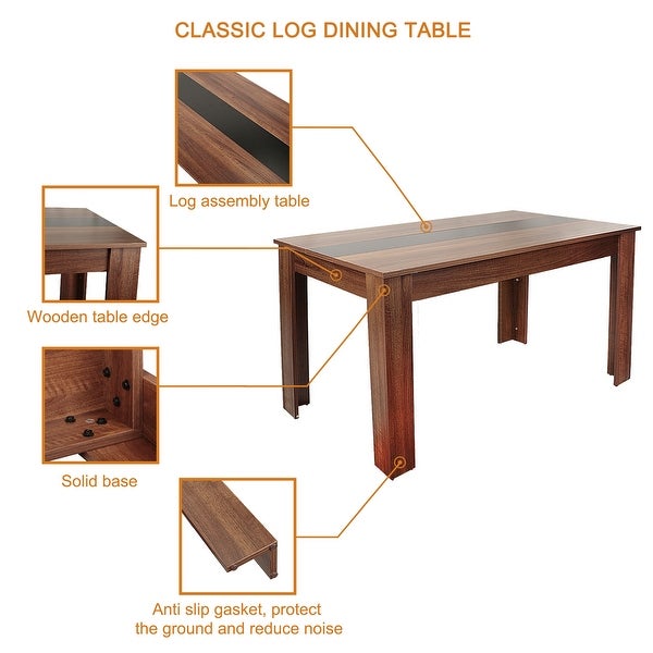 Wooden Dining Table for Living Room and Kitchen