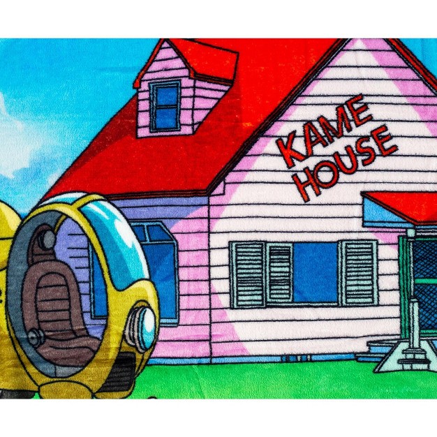 Just Funky Dragon Ball Z Kame House Fleece Throw Blanket 45 X 60 Inches