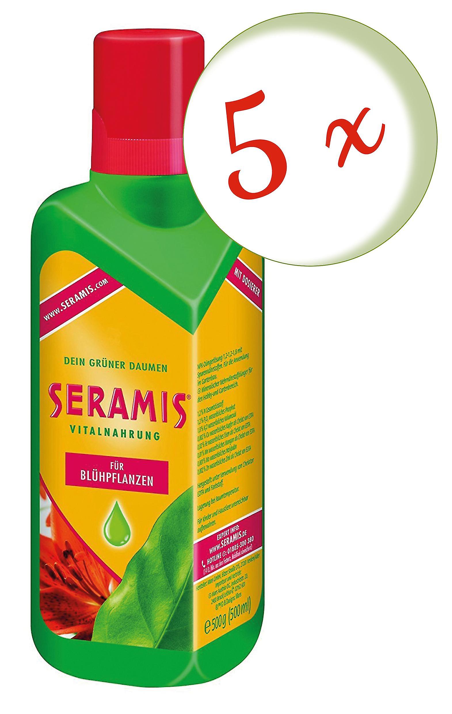 5 x SERAMIS?? Vitalnahrung f??r Bl??hpflanzen， 500 ml