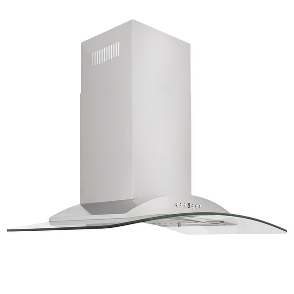 ZLINE Convertible Vent Wall Range Hood in Stainless Steel and Glass (KN)