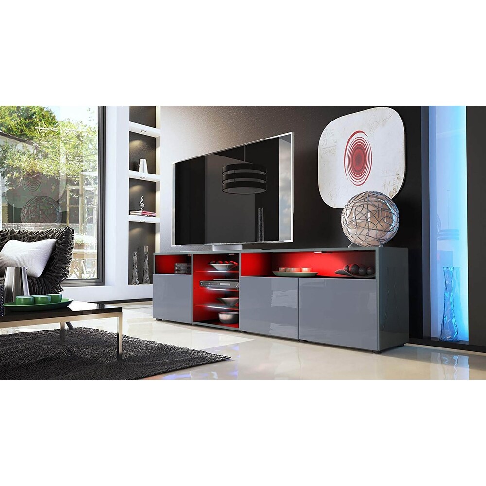 Roma 79 inch Wide Glossy TV Stand