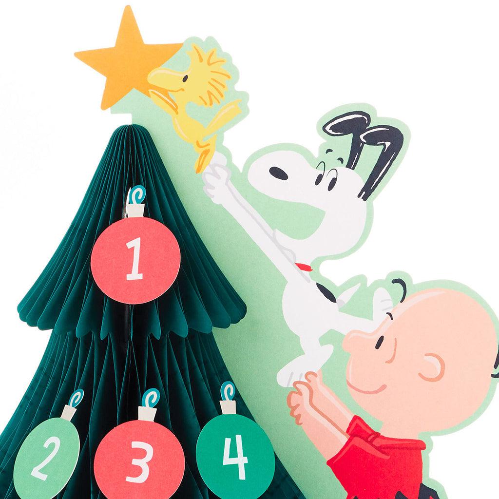 Hallmark  Peanuts® Countdown-to-Christmas Honeycomb 3D Pop-Up Tree Decoration