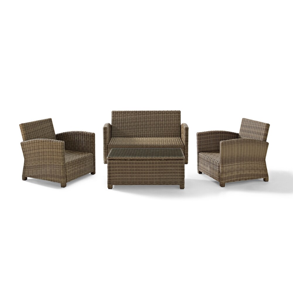 Bradenton Outdoor Arm Chairs with Navy Cushions (set of 2)