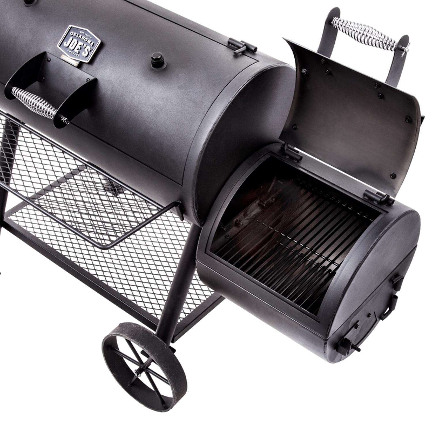 Oklahoma Joes Highland Offset Charcoal Offset Smoker Black