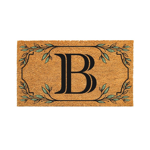 X 16 quot Monogram Coir Mat Letter quot b quot