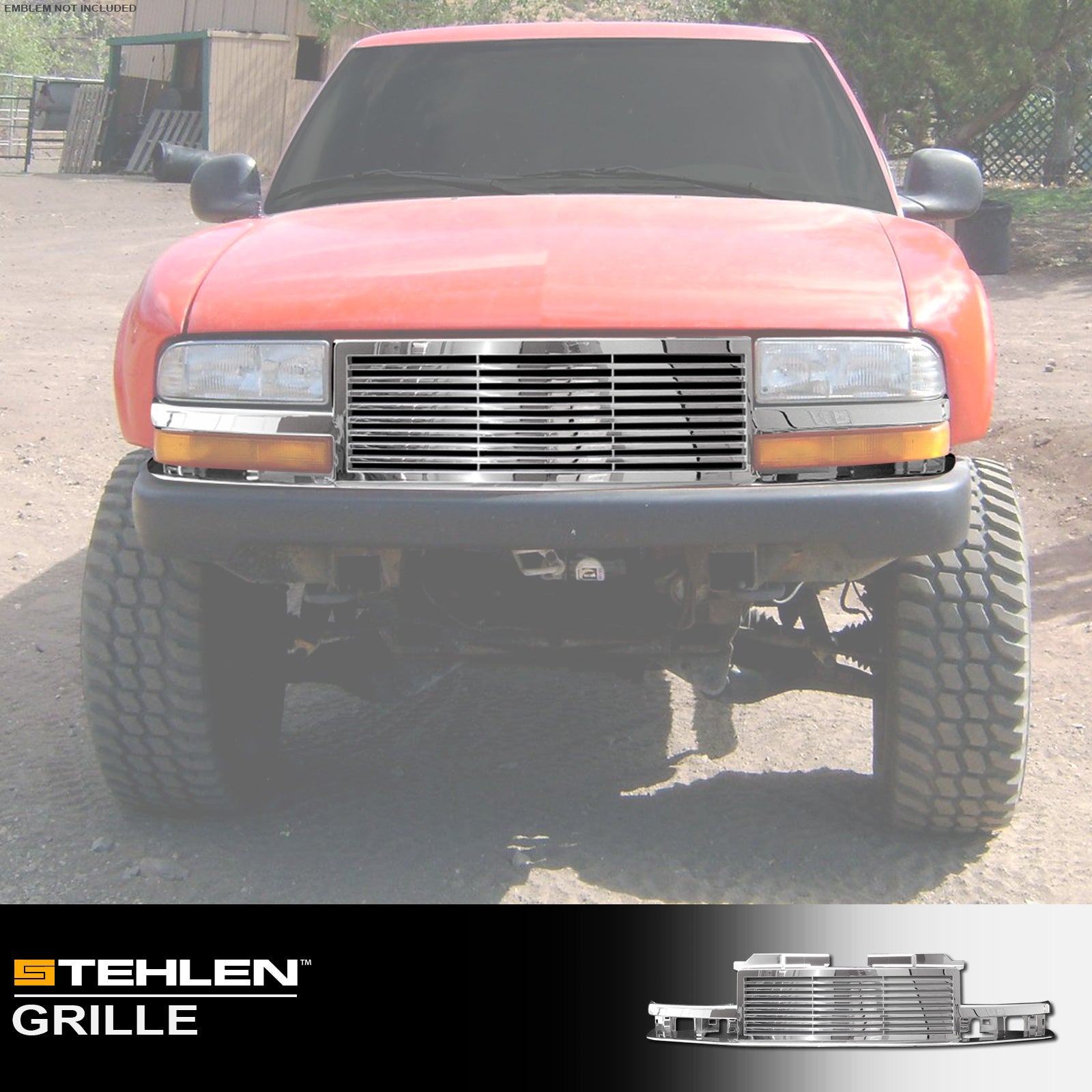 Stehlen 642167820635 Horizontal Front Hood Bumper Grille - Chrome For 1988-2004 Chevy S10 Blazer / S10 Pickup