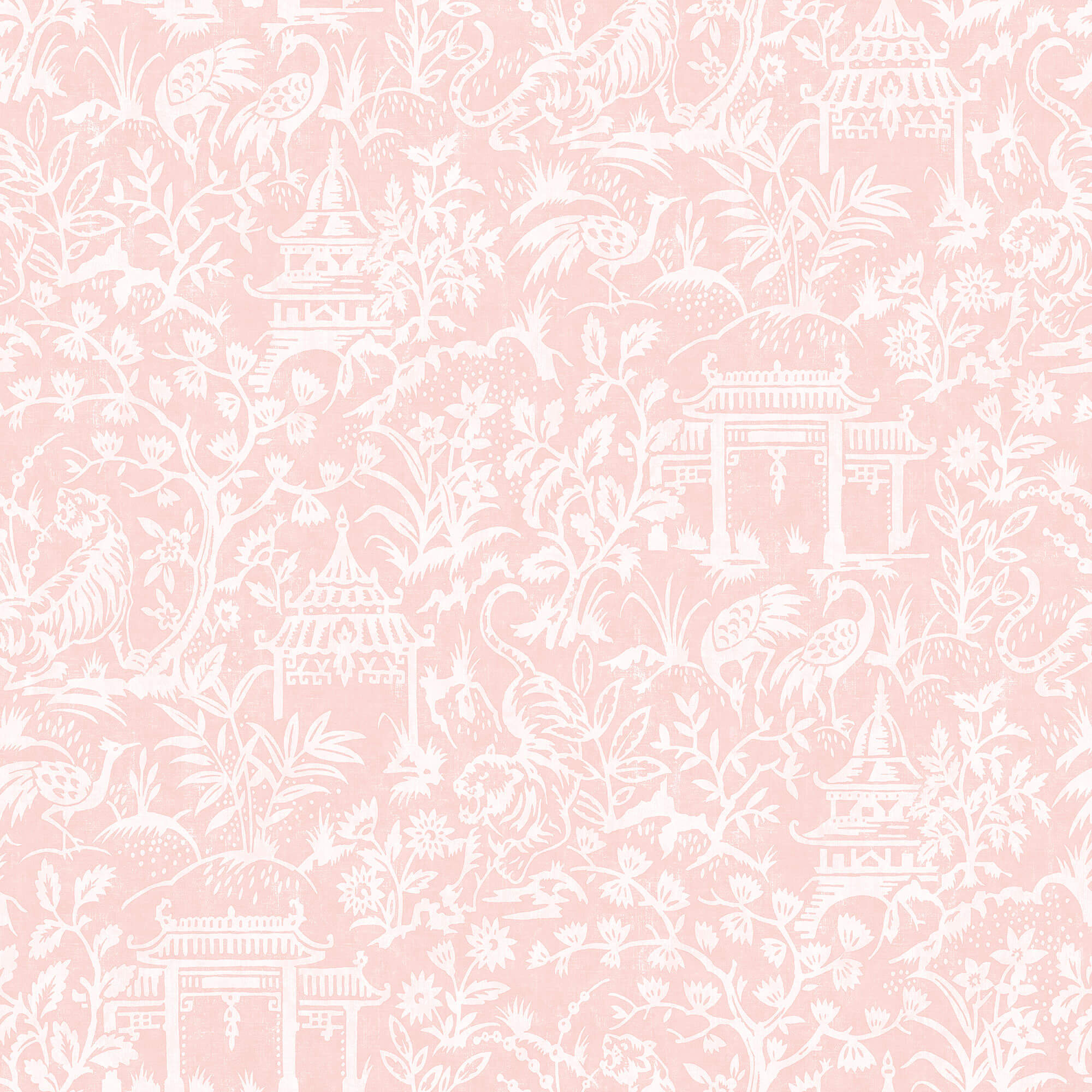 Garden Toile Pink Wallpaper from the Secret Garden Collection