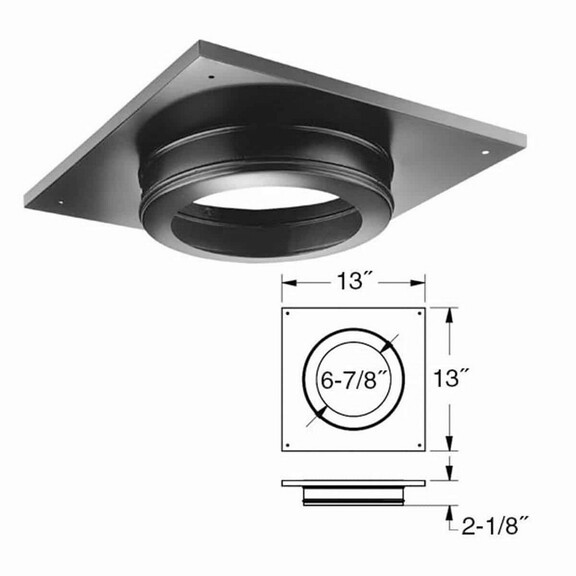 DuraVent SD 3PVP WTC Ceiling Support/Wall Thimble ...