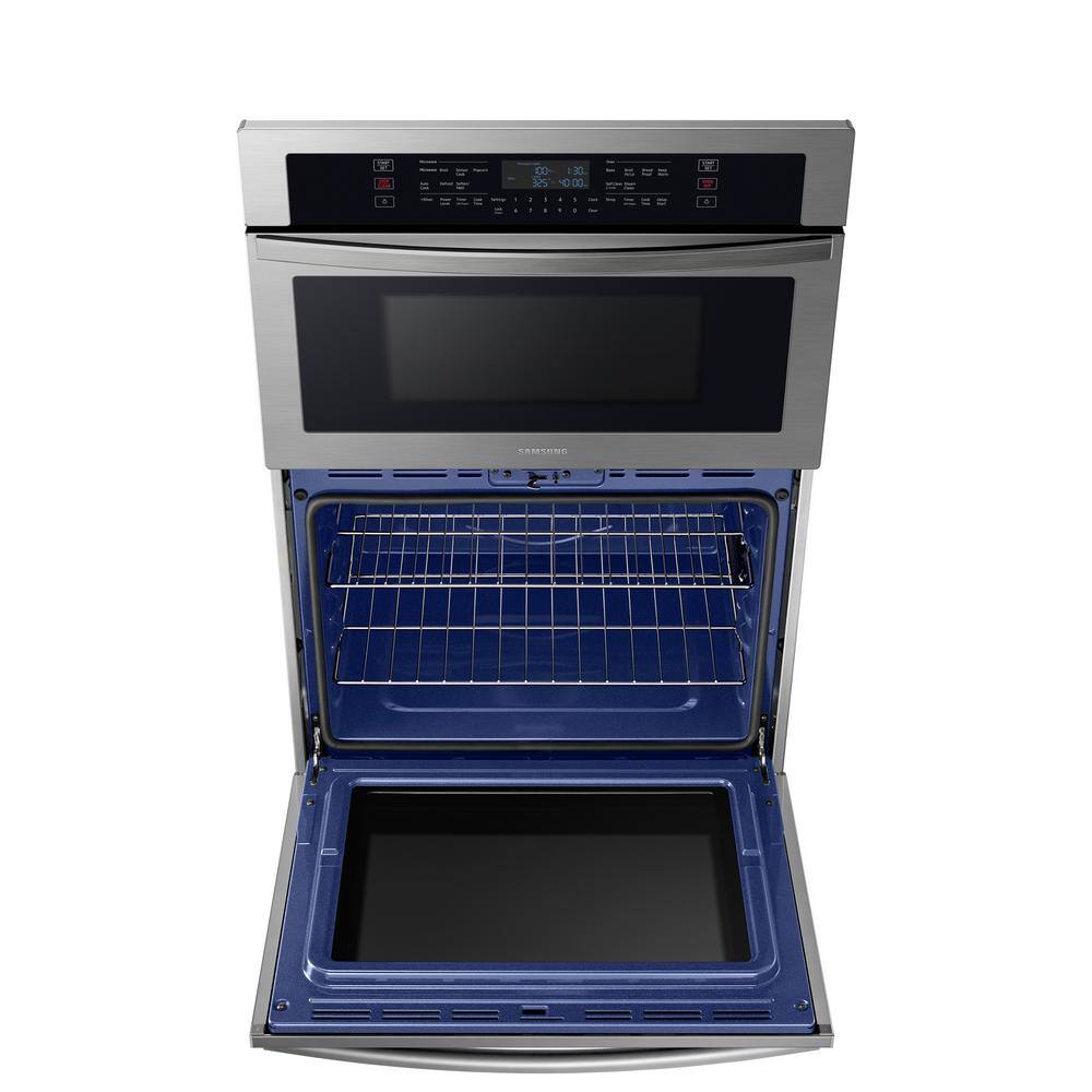  30 in. 1.95.1 cu. ft. Wi-Fi Connected Electric Microwave Combination Wall Oven in Stainless Steel NQ70T5511DS