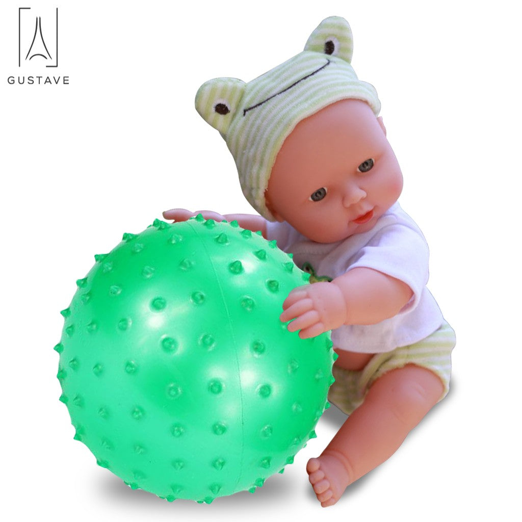 Gustave 12 inch Silicone Vinyl Reborn Baby Dolls Handmade Baby Girl Toddler Doll Toys Gifts "Green"