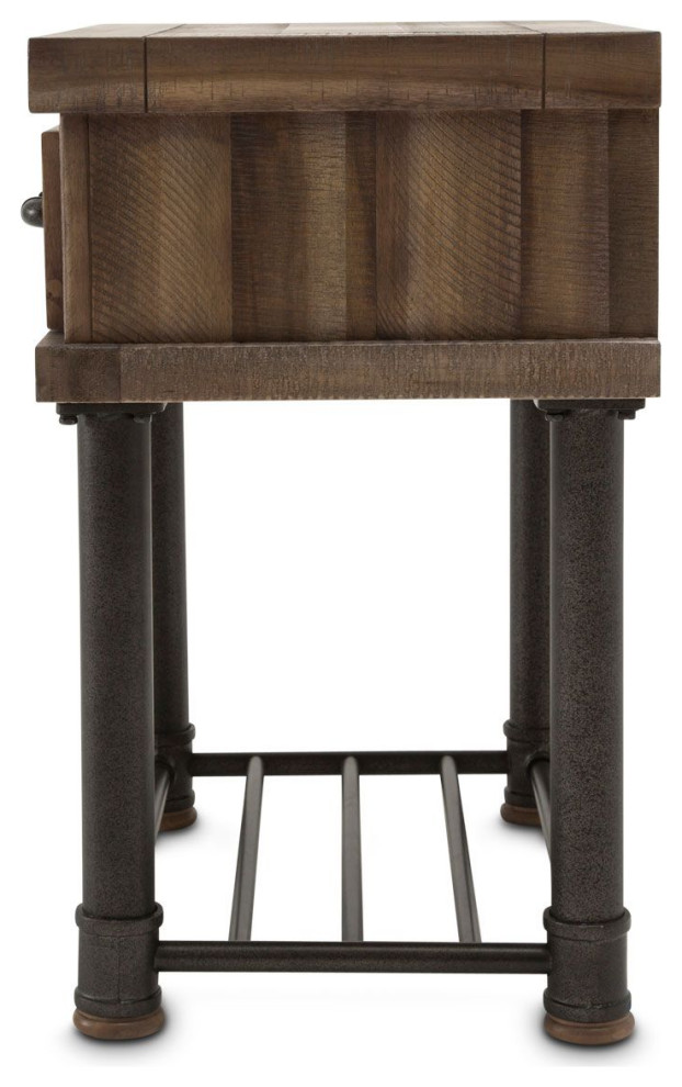 AICO Michael Amini Kathy Ireland Crossings Side Table with Drawer   Industrial   Side Tables And End Tables   by Unlimited Furniture Group  Houzz