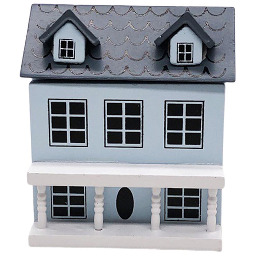 Wooden House Toy Diy Miniature Villa Toy Miniature Craft Villa Decor Wood Construction For Kids