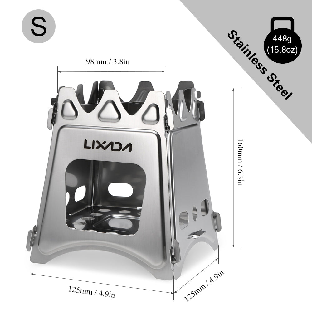 Lixada Compact Folding Wood for Outdoor Camping Cooking Picnic