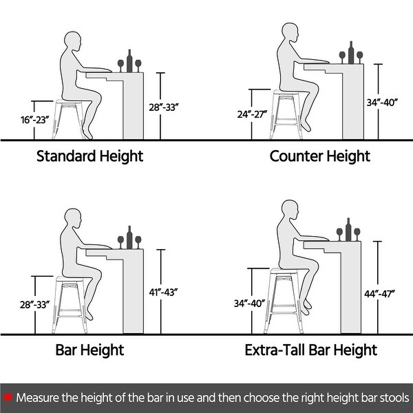 Yaheetech 24 Dining Chairs Kitchen Stools Counter Height (Set of 4)