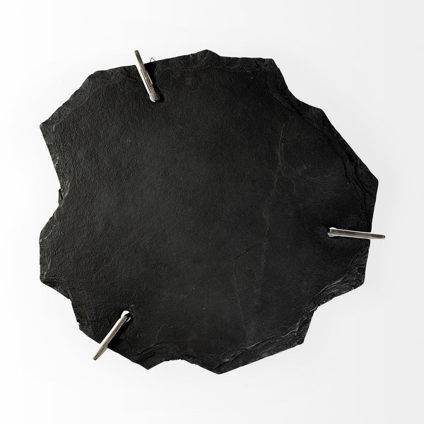 Shale I Black Slate Side Table