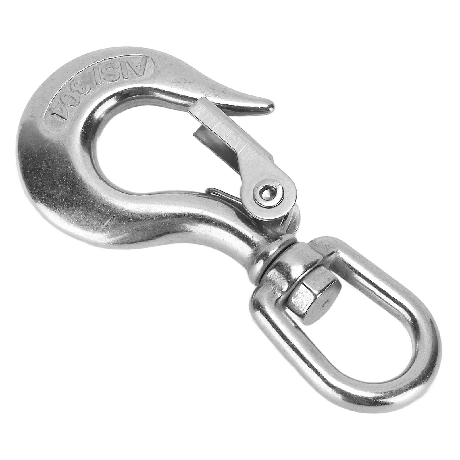 Swivels Eye Lifting Hook Stainless Steel Safety Lifting Hook For Engineering Cranes650kg