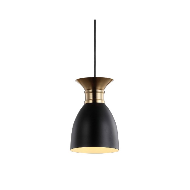 Metal Edison Pendant includes Energy Efficient Light Bulb Black Jonathan Y