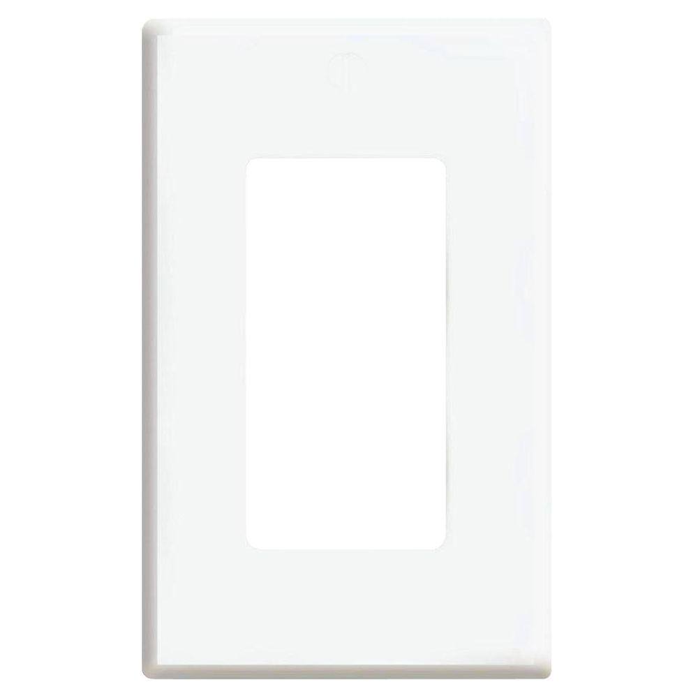 Leviton Plus 1-Gang Screwless Snap-On Decora Wall Plate - White R72-80301-00W