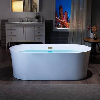 WOODBRIDGE Camden 67 in. Acrylic FlatBottom Double Ended Bathtub