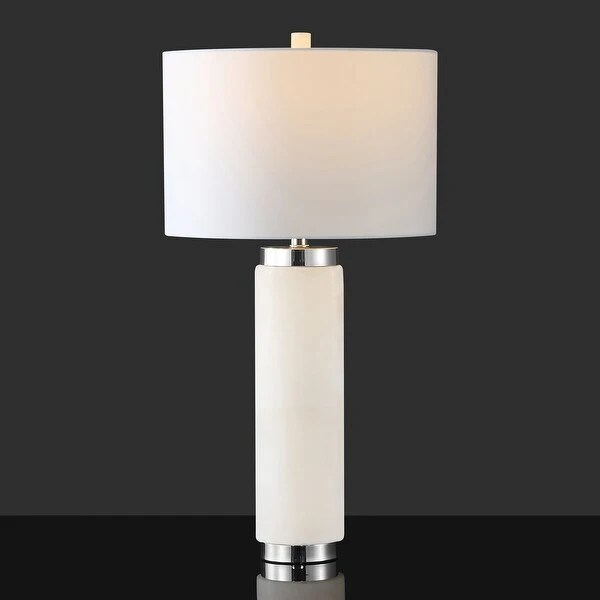 SAFAVIEH Couture Sydni Alabaster Pillar Table Lamp - 15 IN W x 15 IN D x 30 IN H