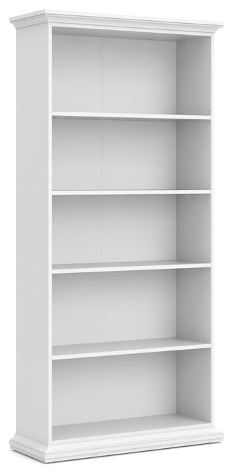 Tvilum Sonoma 5 Shelf Bookcase in White   Transitional   Bookcases   by Homesquare  Houzz