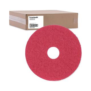 Boardwalk 15in. Diameter Red Buffing Floor Pads (5-Pack) BWK4015RED