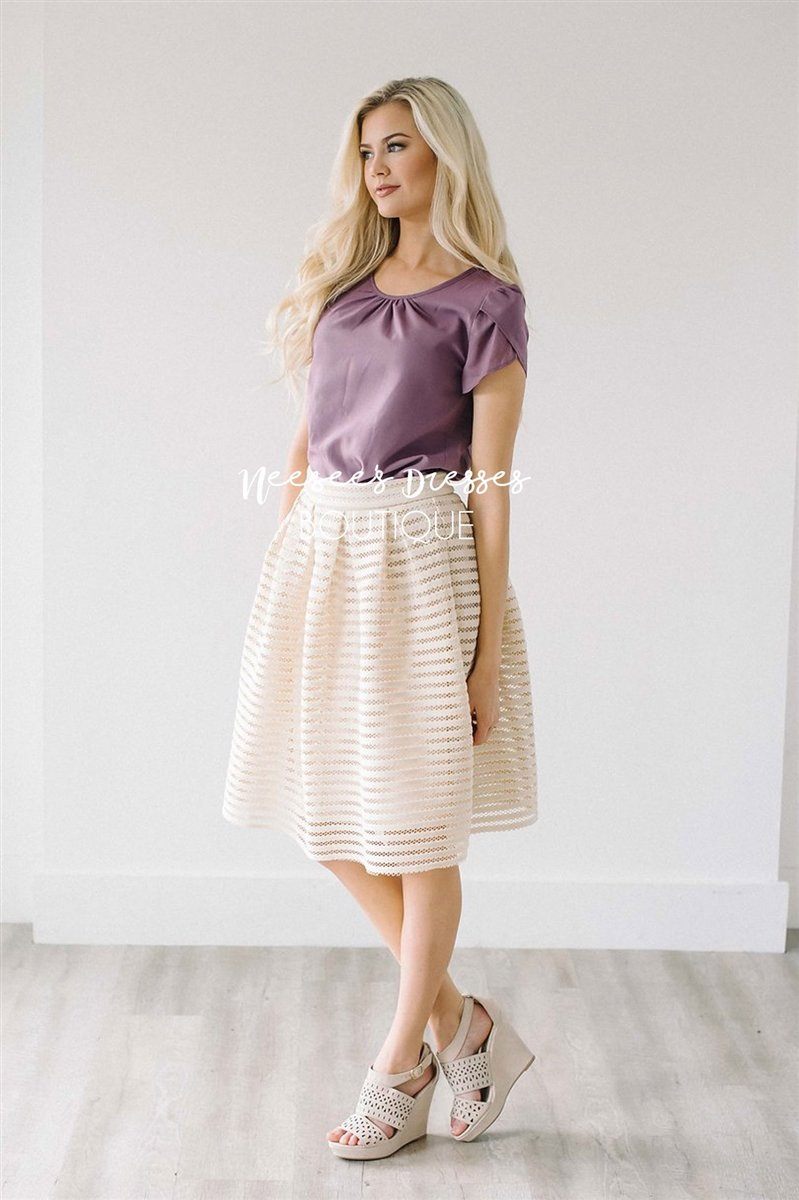 Dusty Lavender Chiffon Top