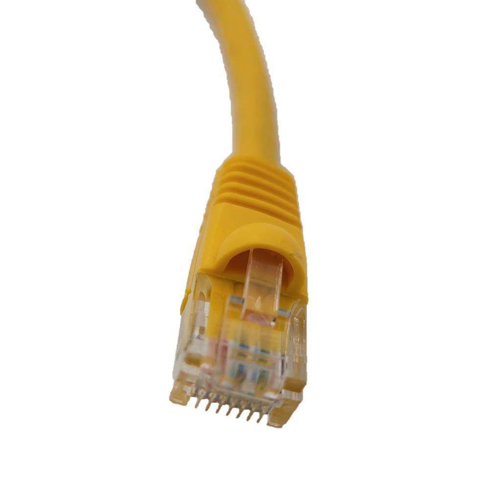 Micro Connectors Inc 1 ft. Cat6 Molded Snagless RJ45 UTP Yellow Networking Patch Cable (50-Pack) E08-001Y-50