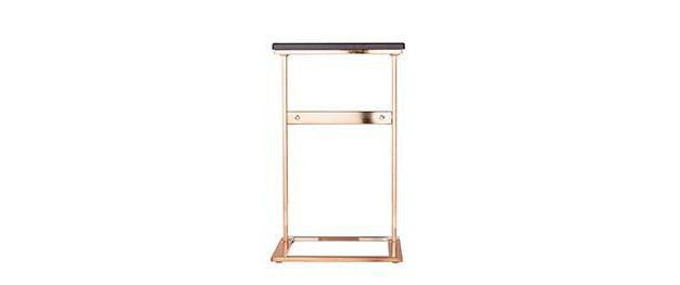 Rainer Contemporary C Table Black champagne Aiden Lane