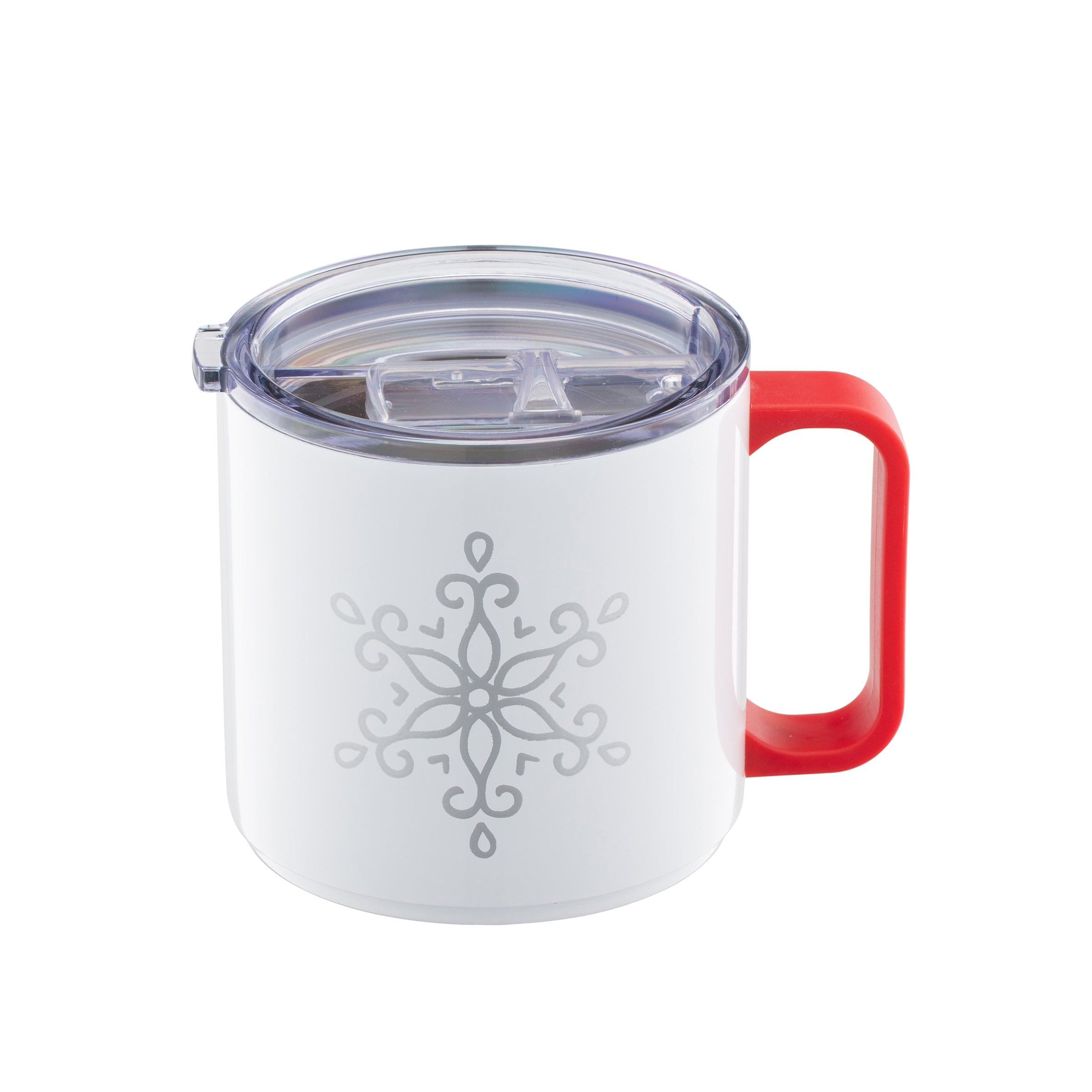 20 Oz Stackable Snowflake Coffee Mugs, Set Of 2