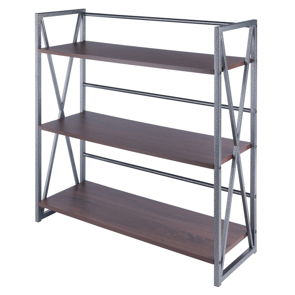 Isa 3/4/5 Tier Shelf  Graphite and Walnut