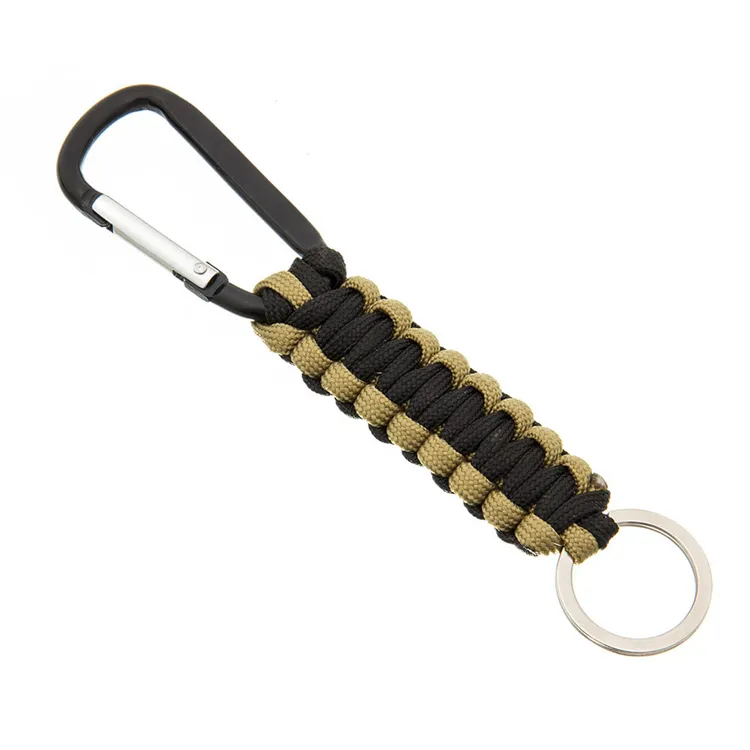 Custom Braided Tactical Paracord Keychain with Carabiner for Keys Camping And Hiking