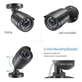 ZOSI Wired 1080P FHD Outdoor Bullet TVI Security Camera Compatible with TVI DVR (2-Pack) 2AK-1062B-BS-US