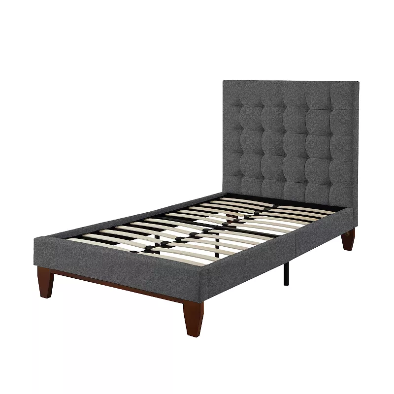 Sabina Platform Full Size Bed Button Tufted