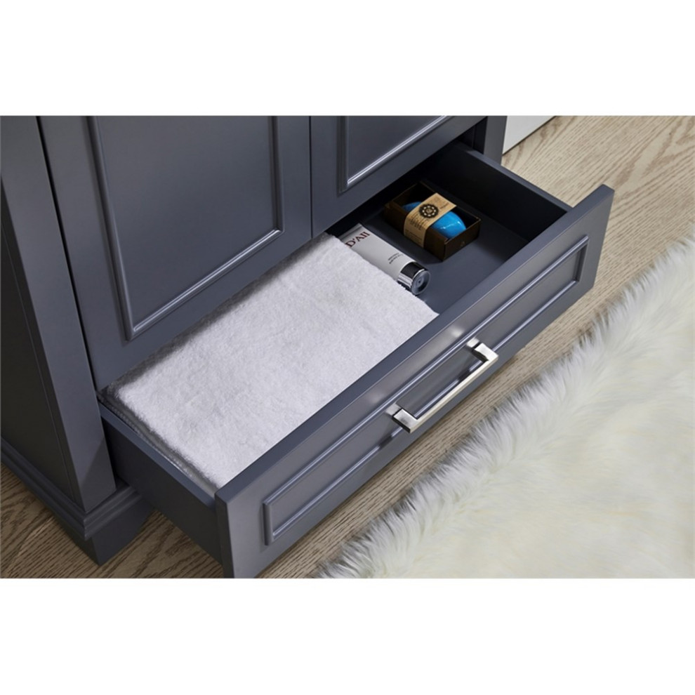 Stufurhome Danna 30 in. x 34 in. Grey Engineered Wood Laundry Sink   Transitional   Utility Sinks   by Homesquare  Houzz