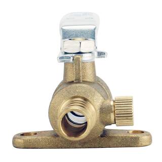 Apollo 12 in. Brass PEX-B Barb Ball Valve with Drain and Mounting Pad APXV12WD