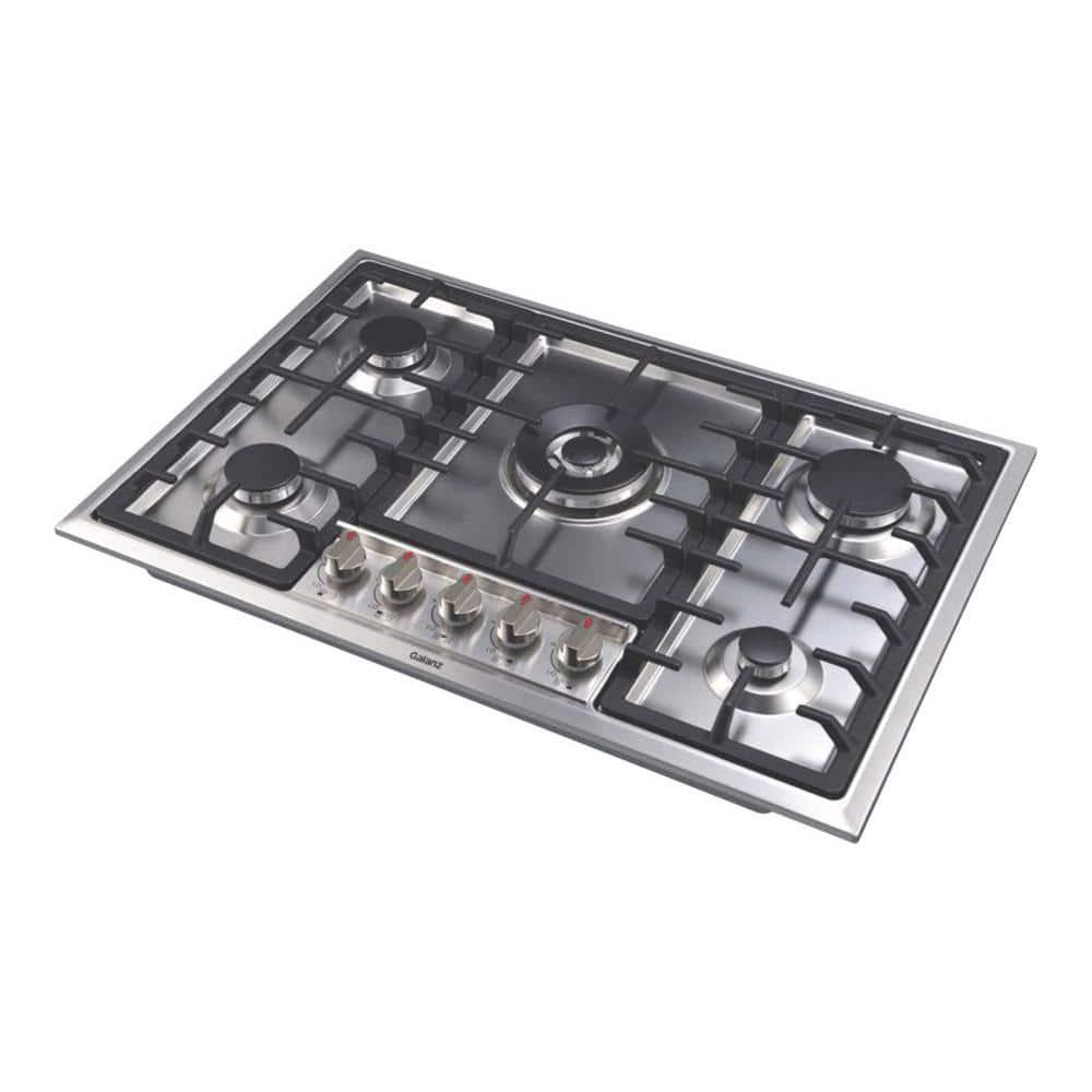 Galanz 30 in Gas Cooktop in Stainless Steel with 5 Defendi Italian Burners including Triple Ring Power and Simmer Burner