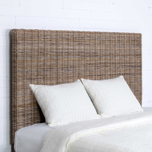 East at Main Distressed Natural Rattan Headboard - - 10405453