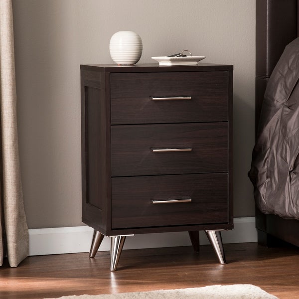 SEI Furniture Narva Mid-century Modern Storage Nightstand - - 25446841