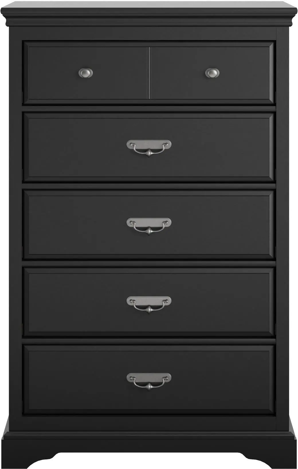 Bristol Traditional Black 5-Drawer Dresser