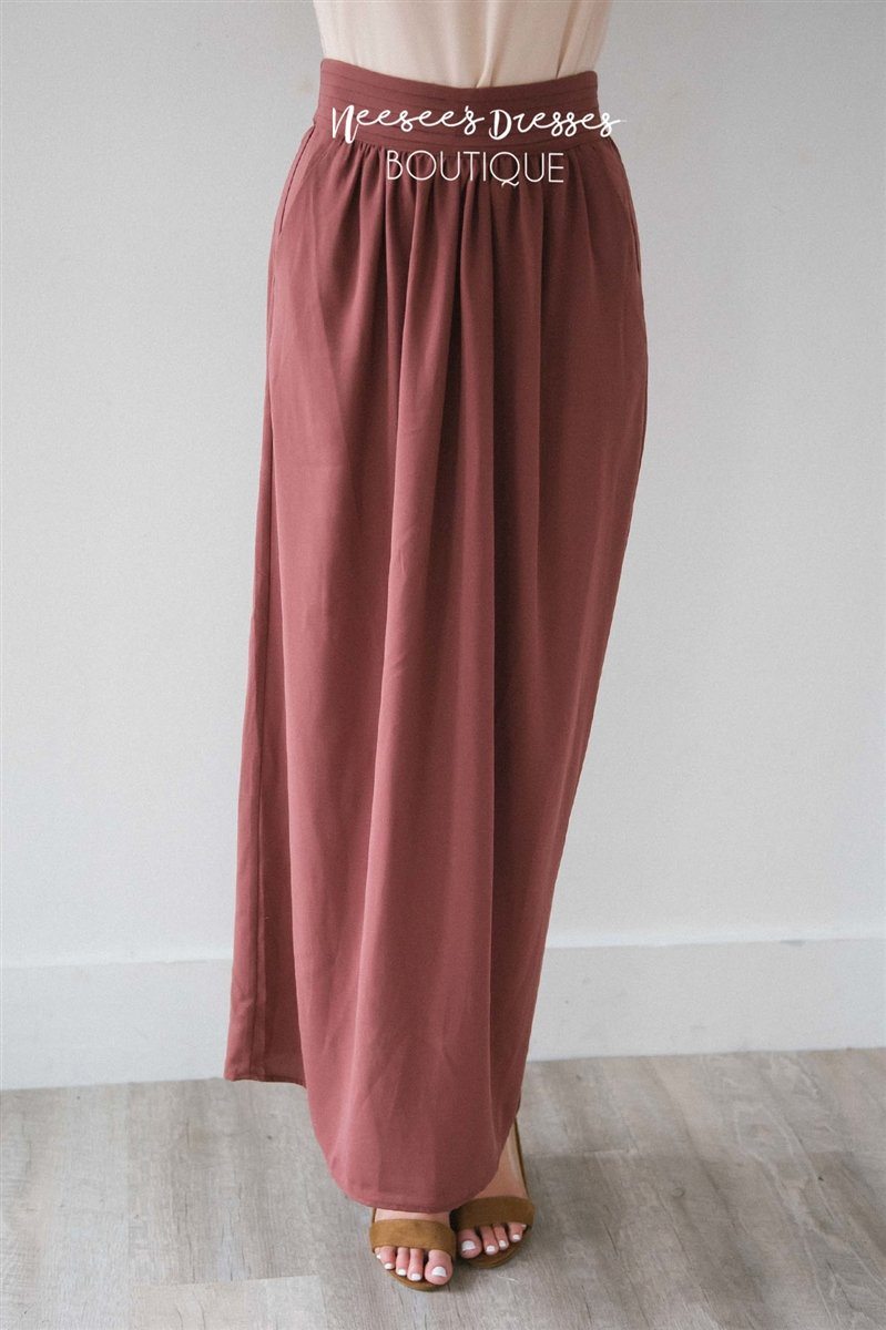 Burnt Mauve Maxi Skirt