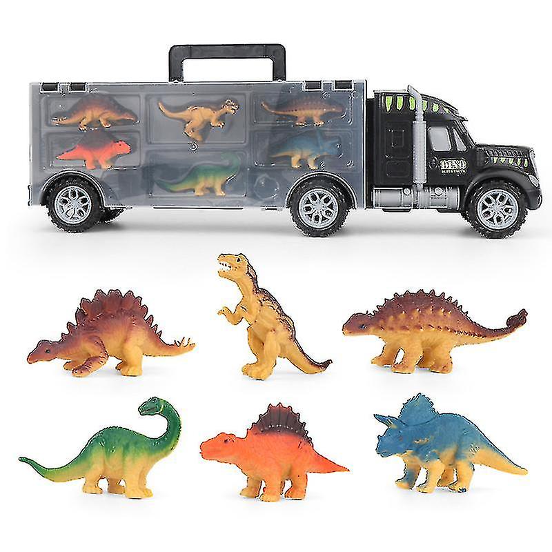 Dinosaur Toys Truck Transport Carrier Truck Toys With Dinosaur Toys Animals Toys Double Inside Storage Set For Kids