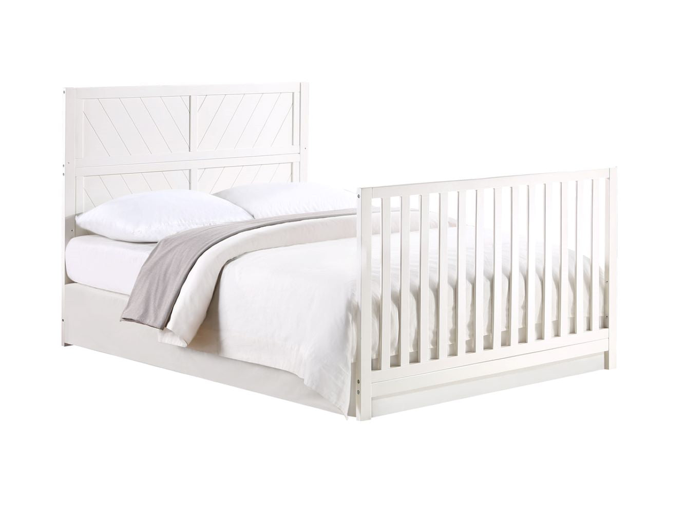 Ti Amo Shiloh 4-in-1 Convertible Baby Crib, Snow White