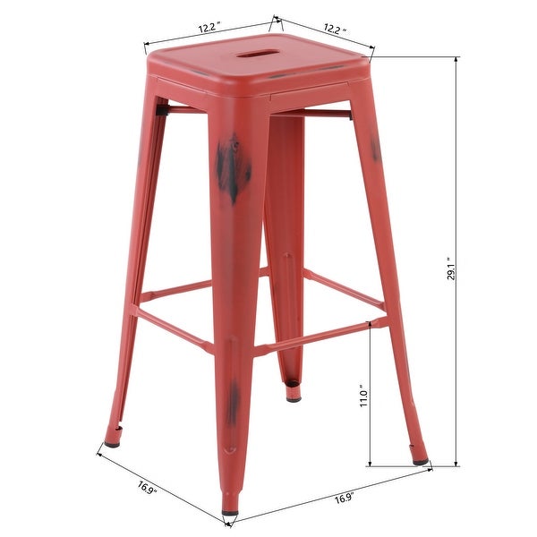 Homylin 29 Inch Backless Metal Counter Stools