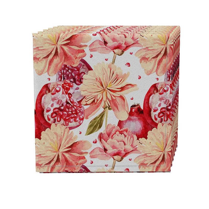 Napkin Set of 4， 100% Cotton， 20x20， Floral 189